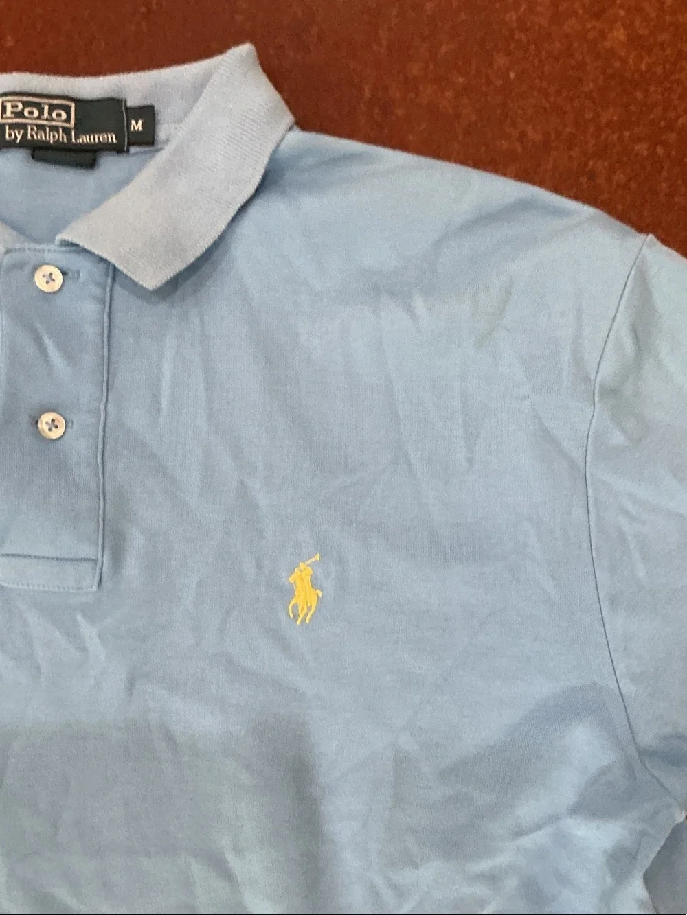 Ralph Lauren Light Blue Polo with White Trim